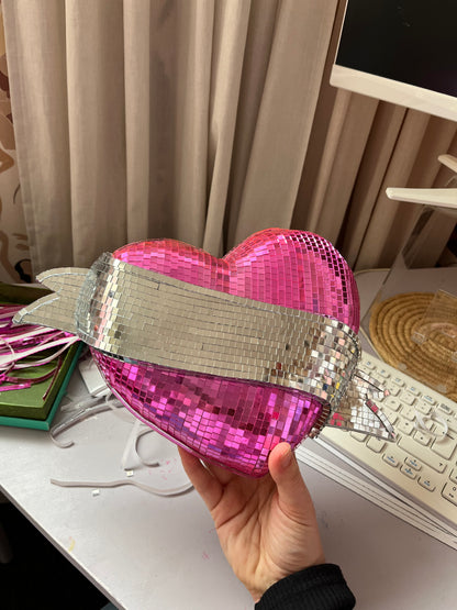 WEDDING DISCO HEART 10” • PINK 💗 Made-To-Order [5 weeks processing time]