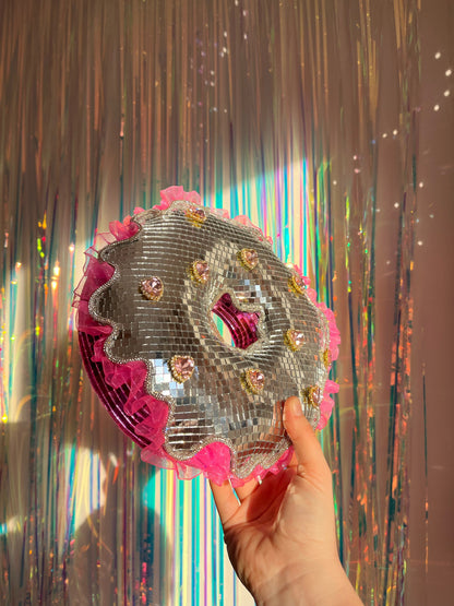 Barbarella • 9" Disco Ball Donut. *MADE TO ORDER*