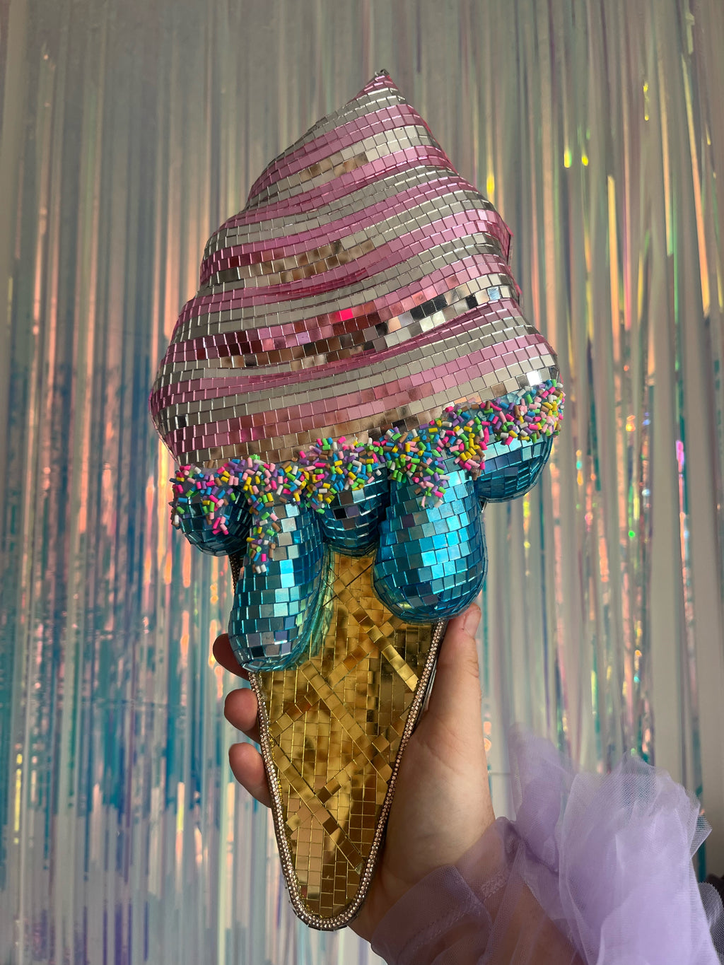 CANDY SPRINKLES. Disco Ball Ice-Cream (Made to Order 3-4 weeks)