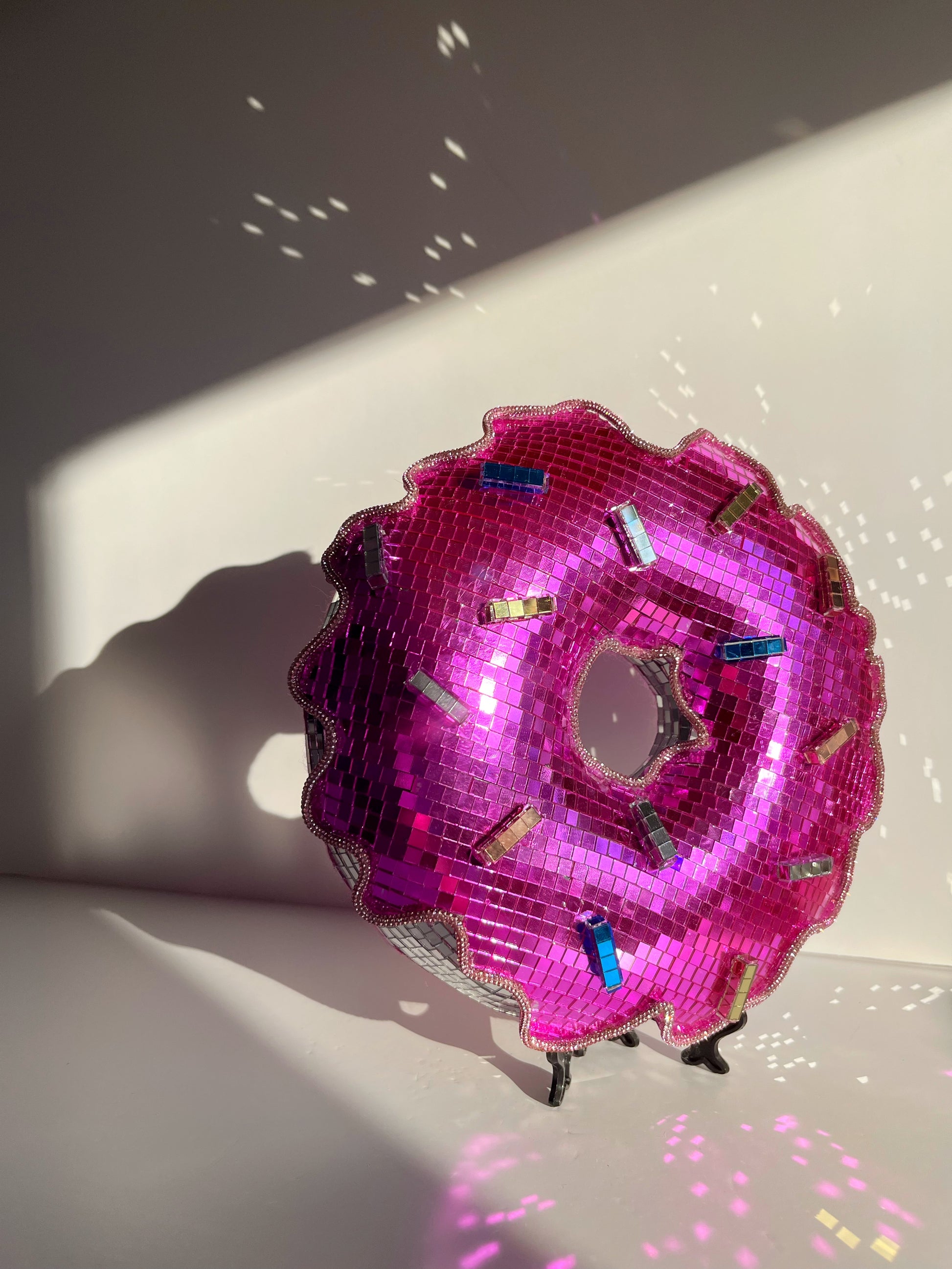 Pink disco ball donut. Town Girl Disco