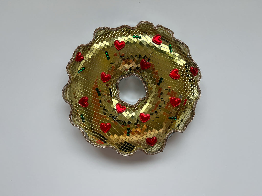 Gold disco ball pizza donut. Town Girl Disco