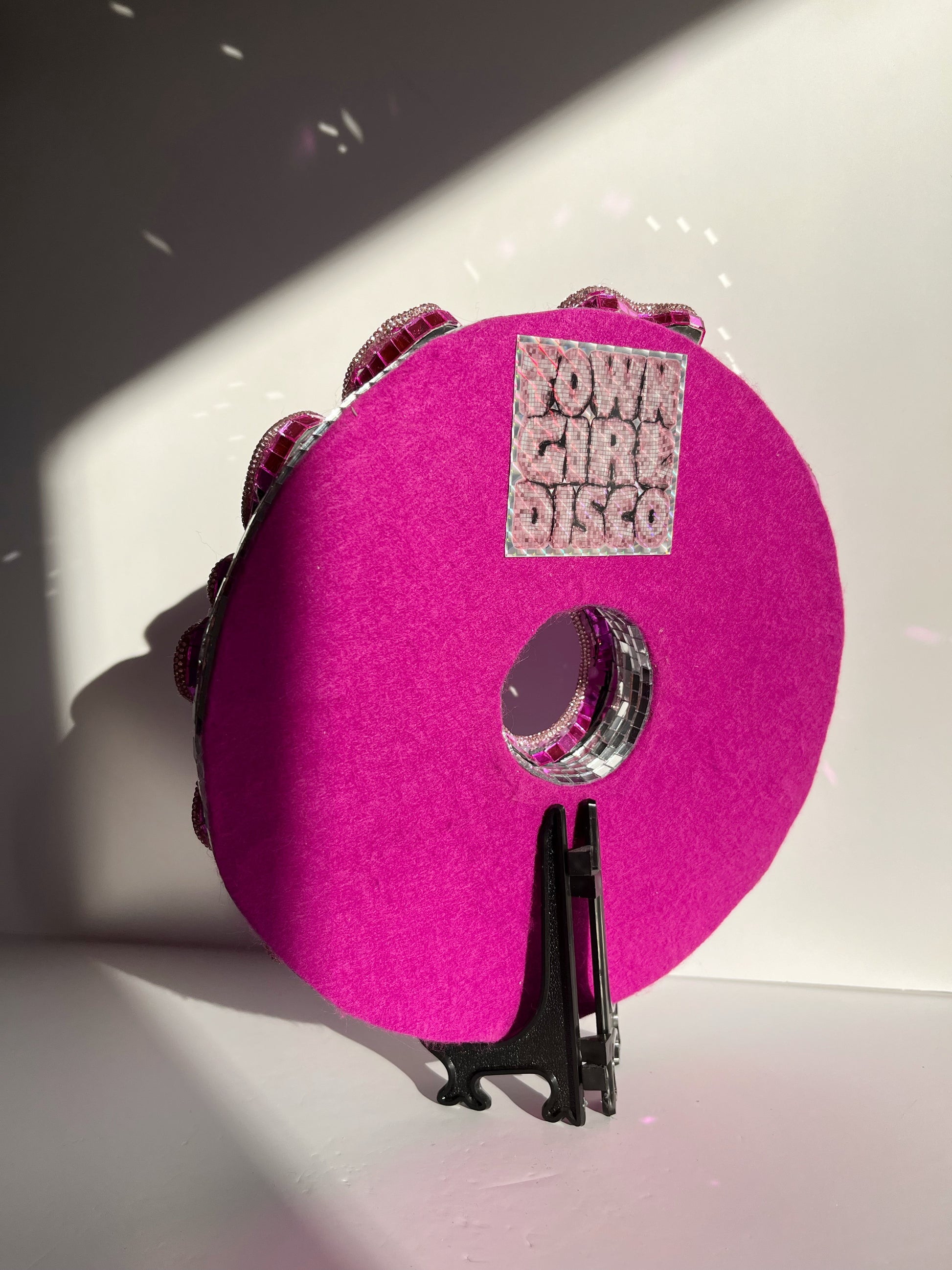 Pink disco ball donut. Town Girl Disco