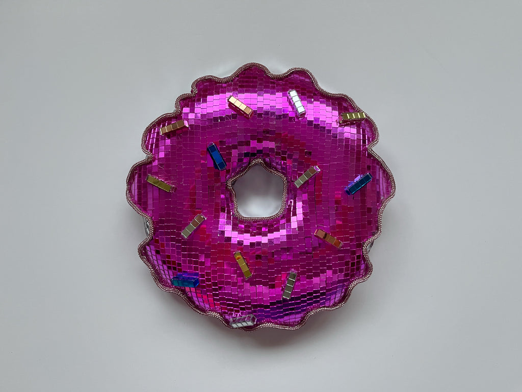 Pink disco ball donut. Town Girl Disco