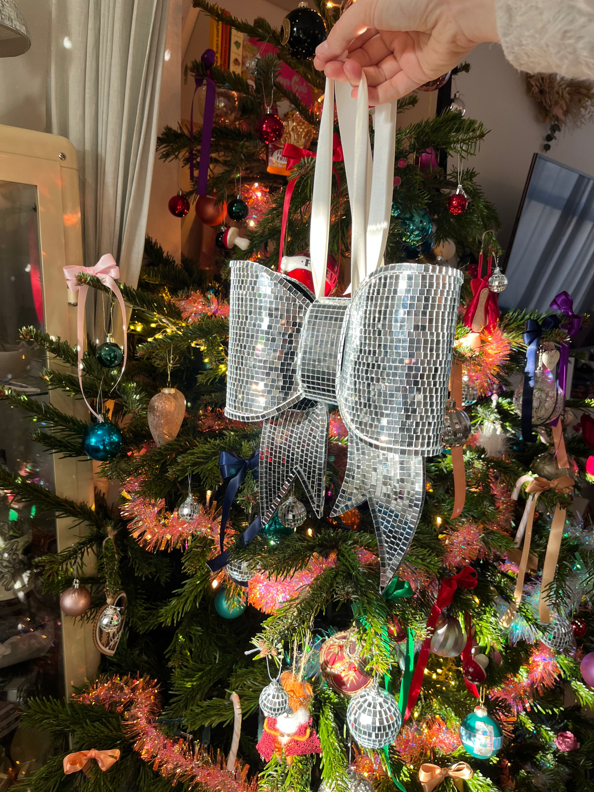 Disco Bow Hanging Artwork