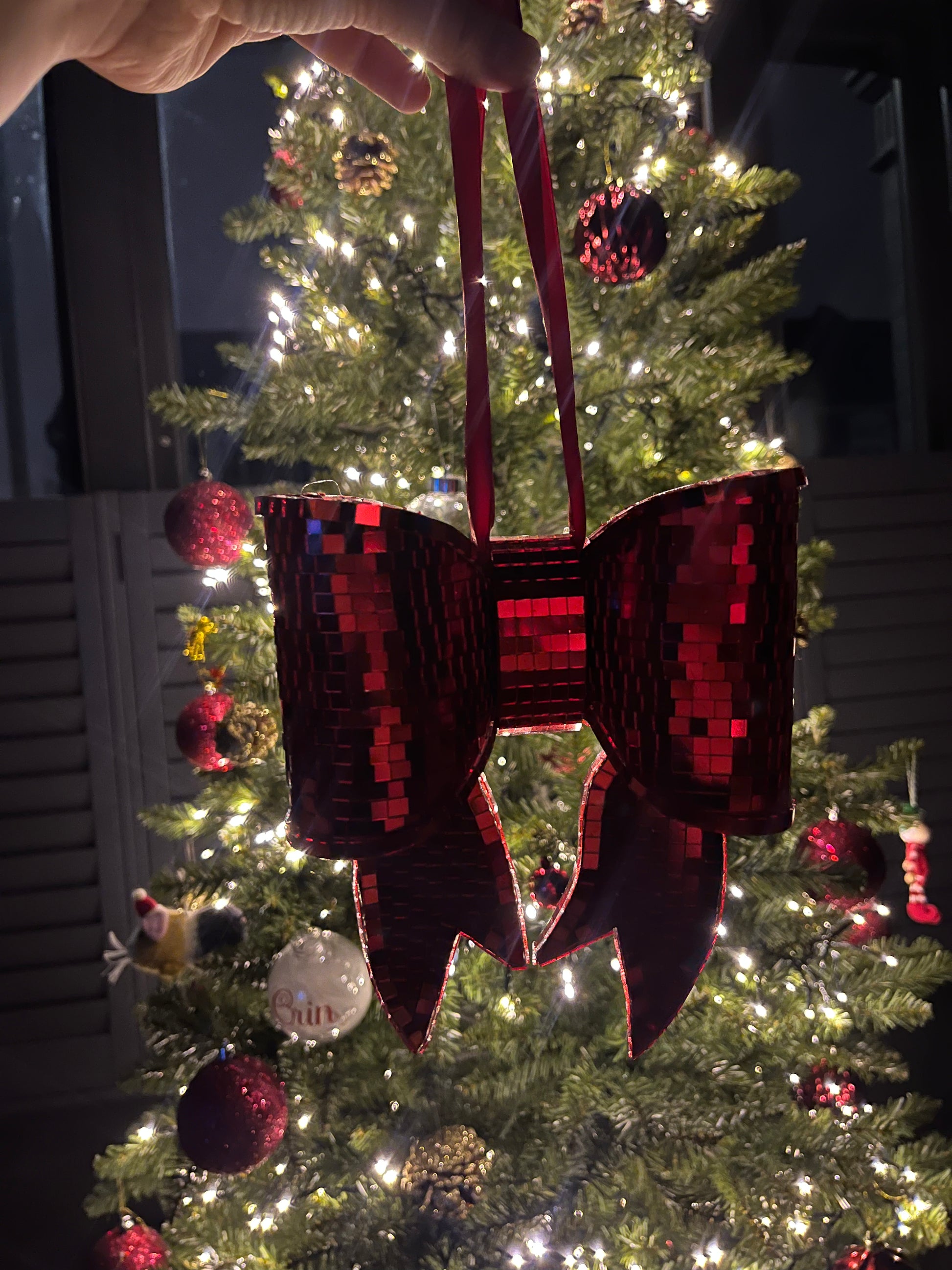 Disco Bow Hanging Artwork